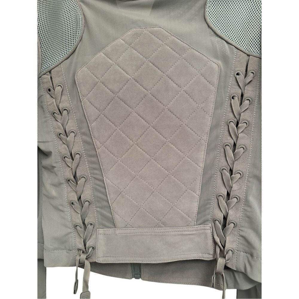 Blanc Noir Baby Blue Suede Athletic Jacket- size M - Picture 5 of 11